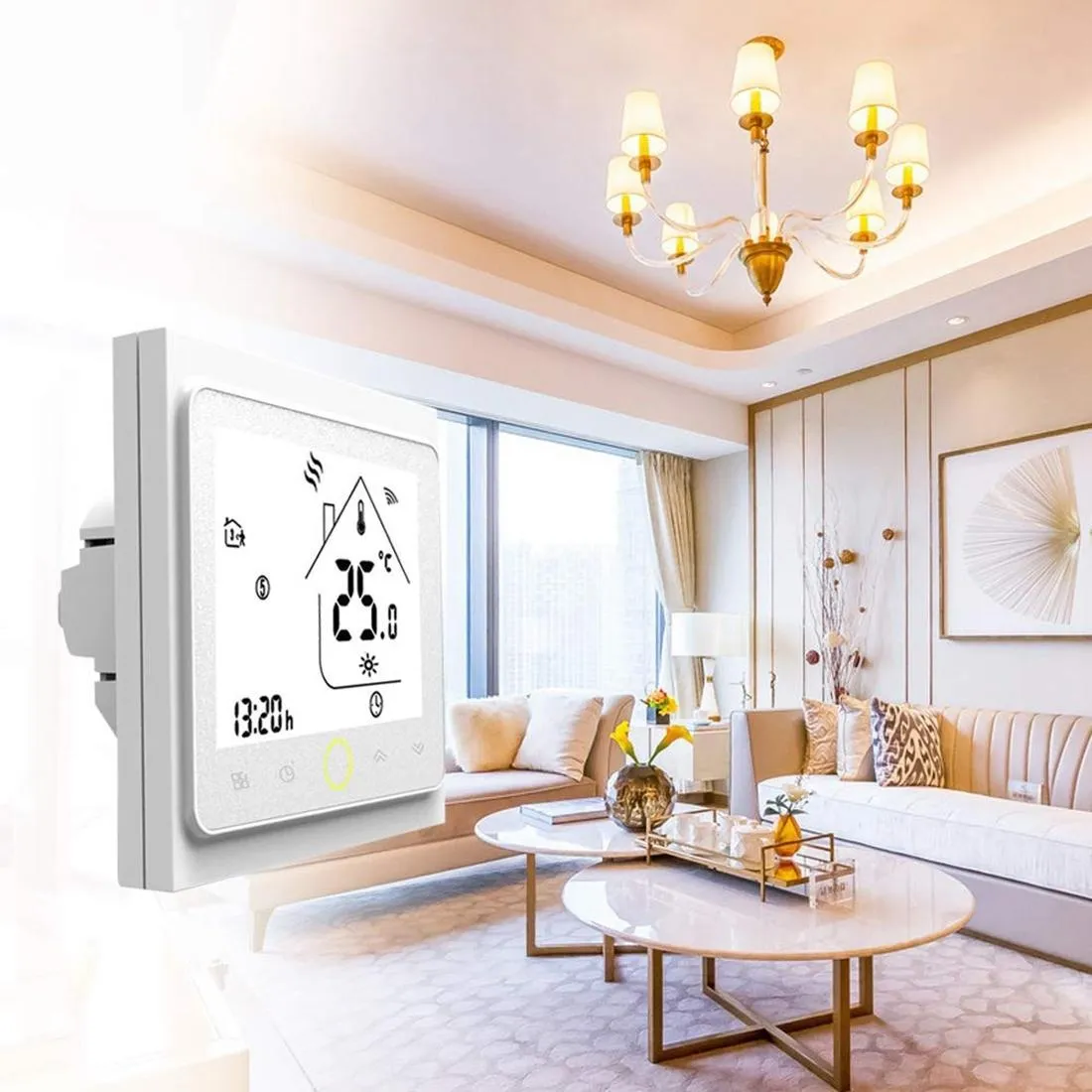 16A Lcd Digital Heating Thermostat With Wifi Control & Sensor
