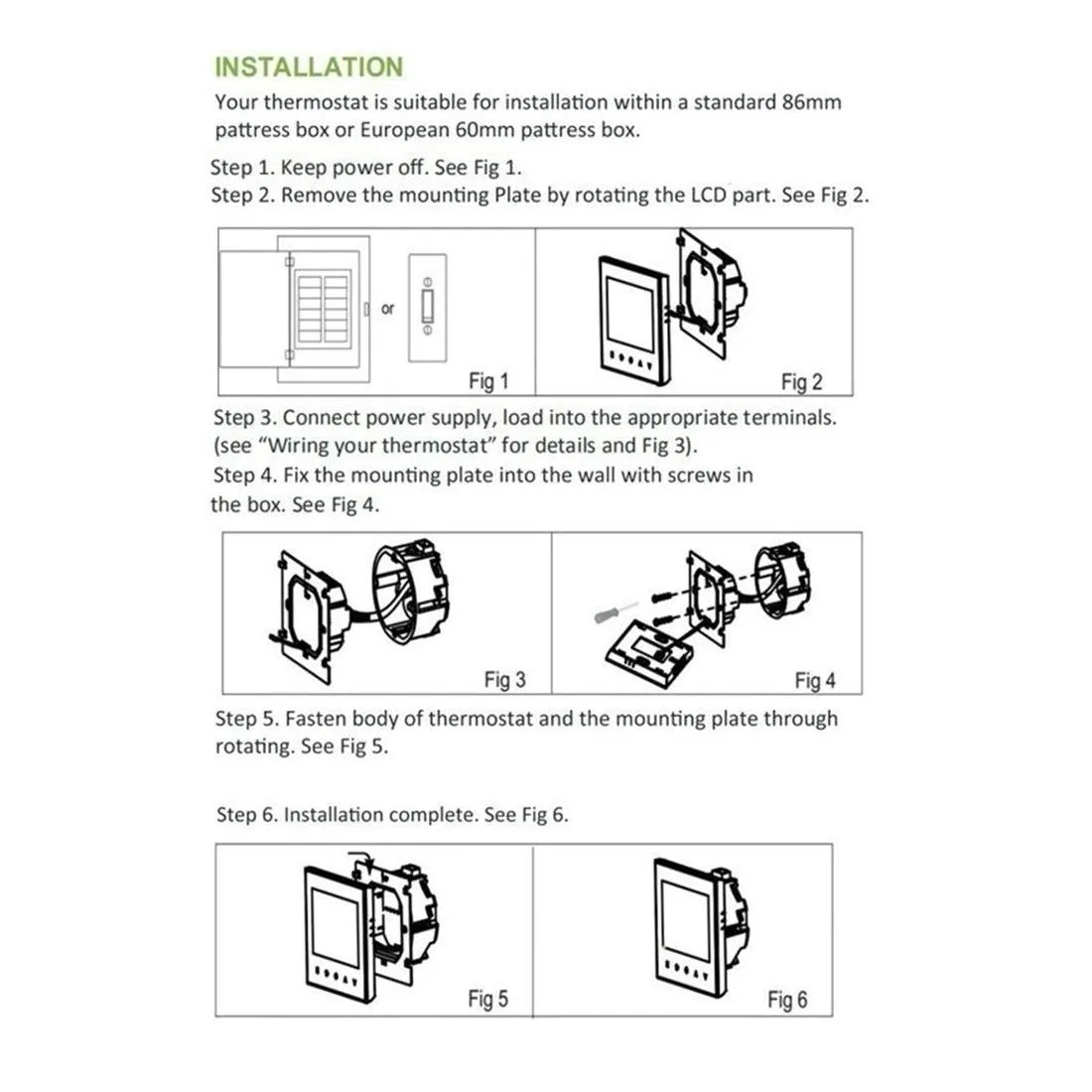 16A Lcd Digital Heating Thermostat With Wifi Control & Sensor