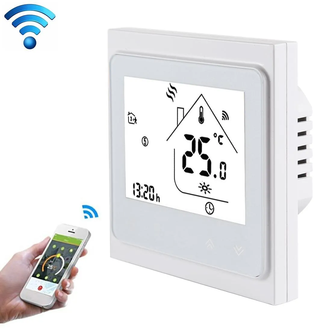 16A Lcd Digital Heating Thermostat With Wifi Control & Sensor