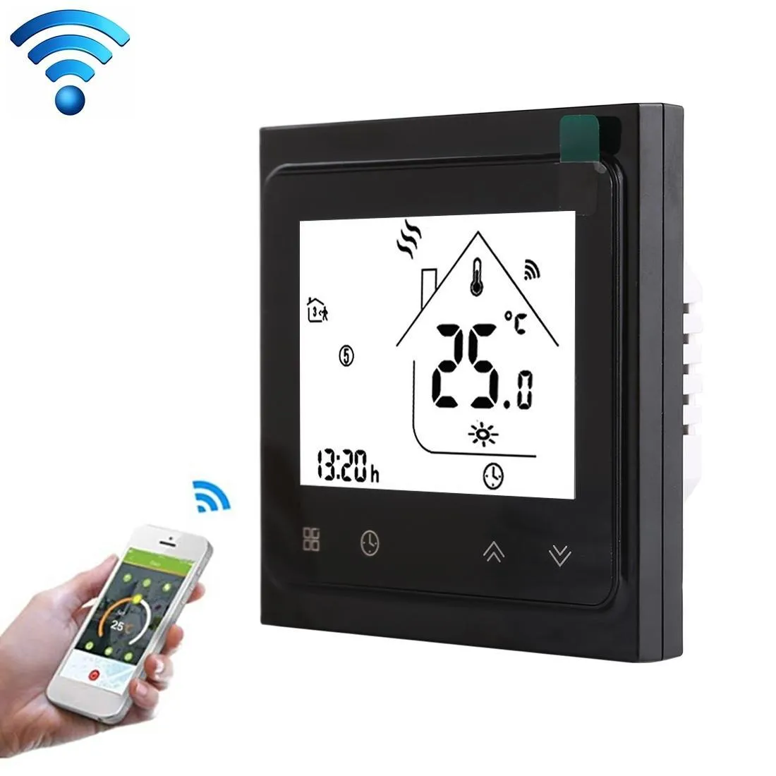 16A Lcd Digital Heating Thermostat With Wifi Control & Sensor
