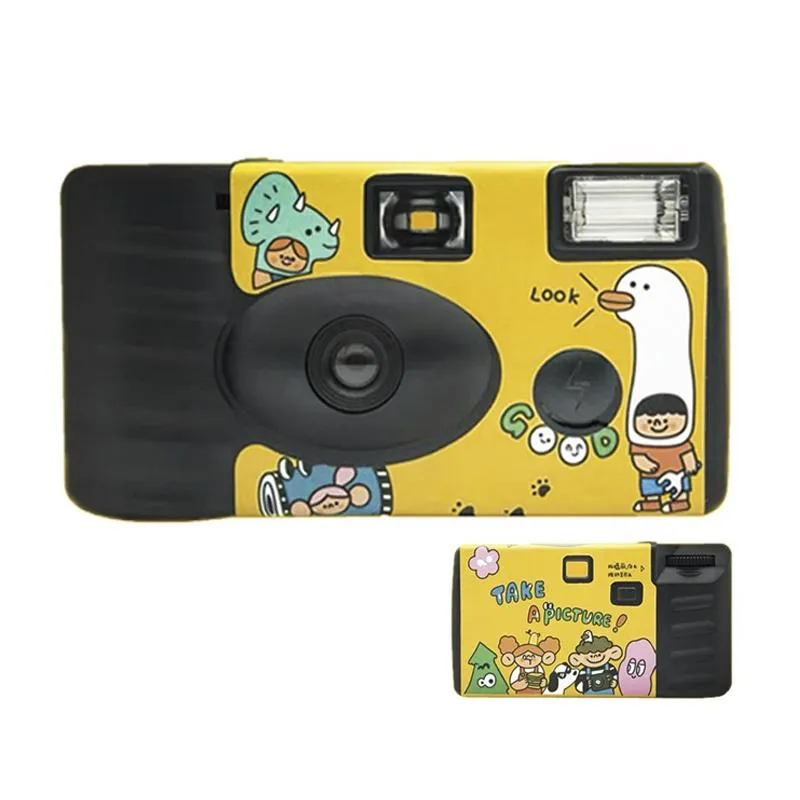 18pcs Sking Retro Film Camera Waterproof Cartoon Decorative Stickers Without Camera