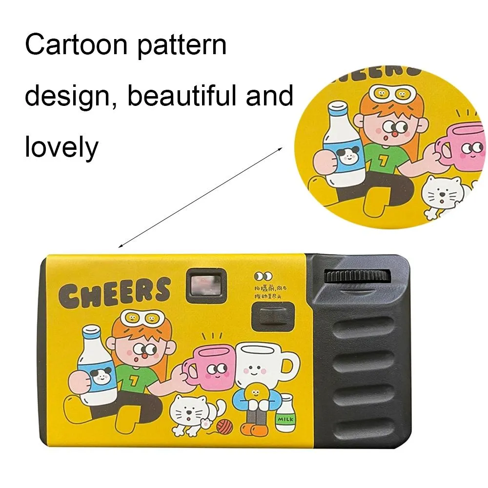 18pcs Sking Retro Film Camera Waterproof Cartoon Decorative Stickers Without Camera