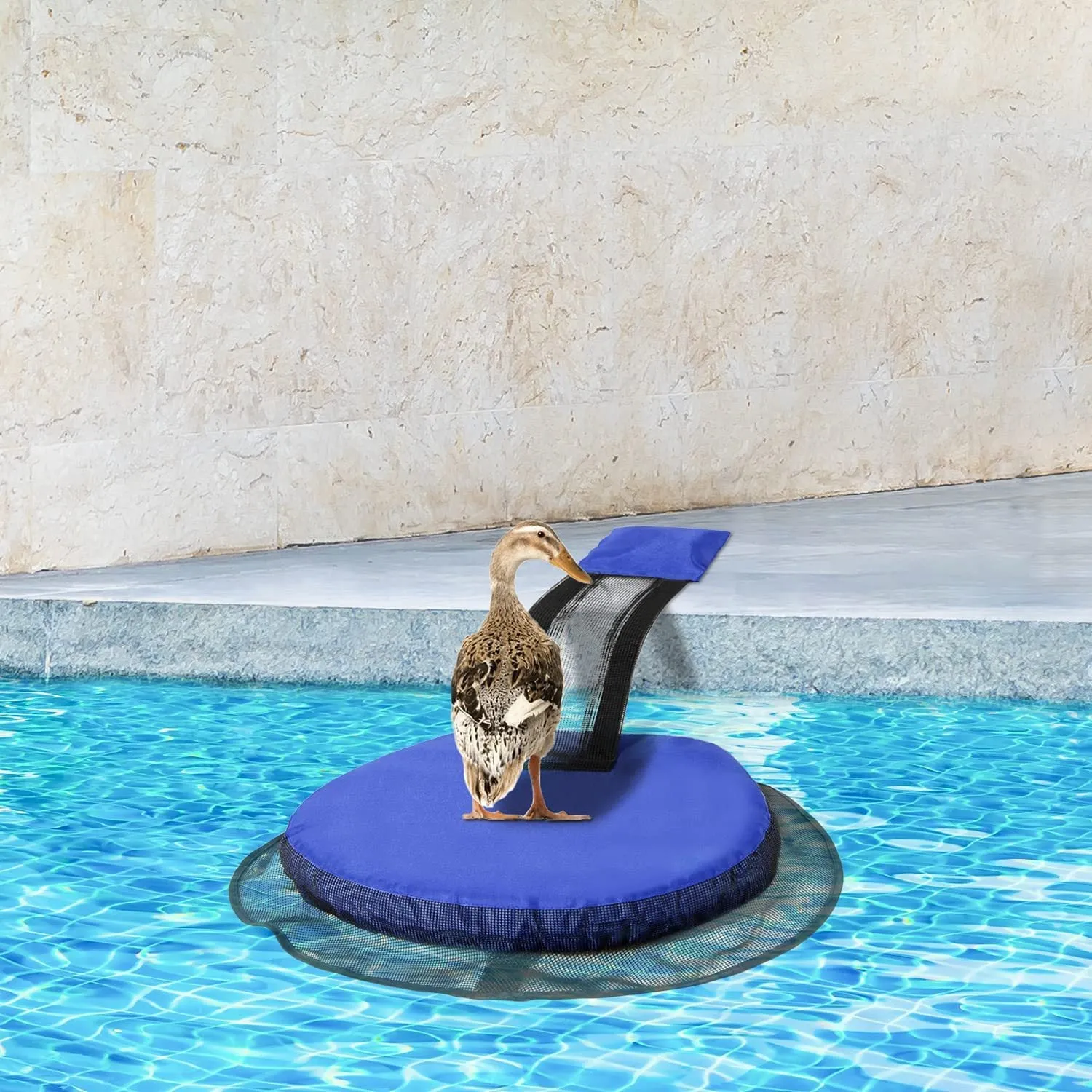 2 Pcs | Blue Outdoor Animal Rescue Escape Net for Swimming Pools | Frog & Bird Escape Ladder | PVC Material