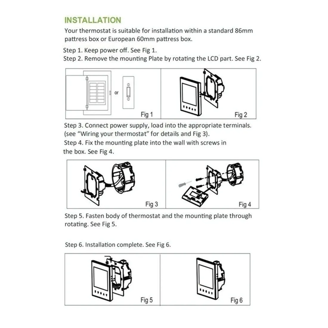 3A Wifi Lcd Digital Thermostat For Water / Gas Boiler Load Time Display
