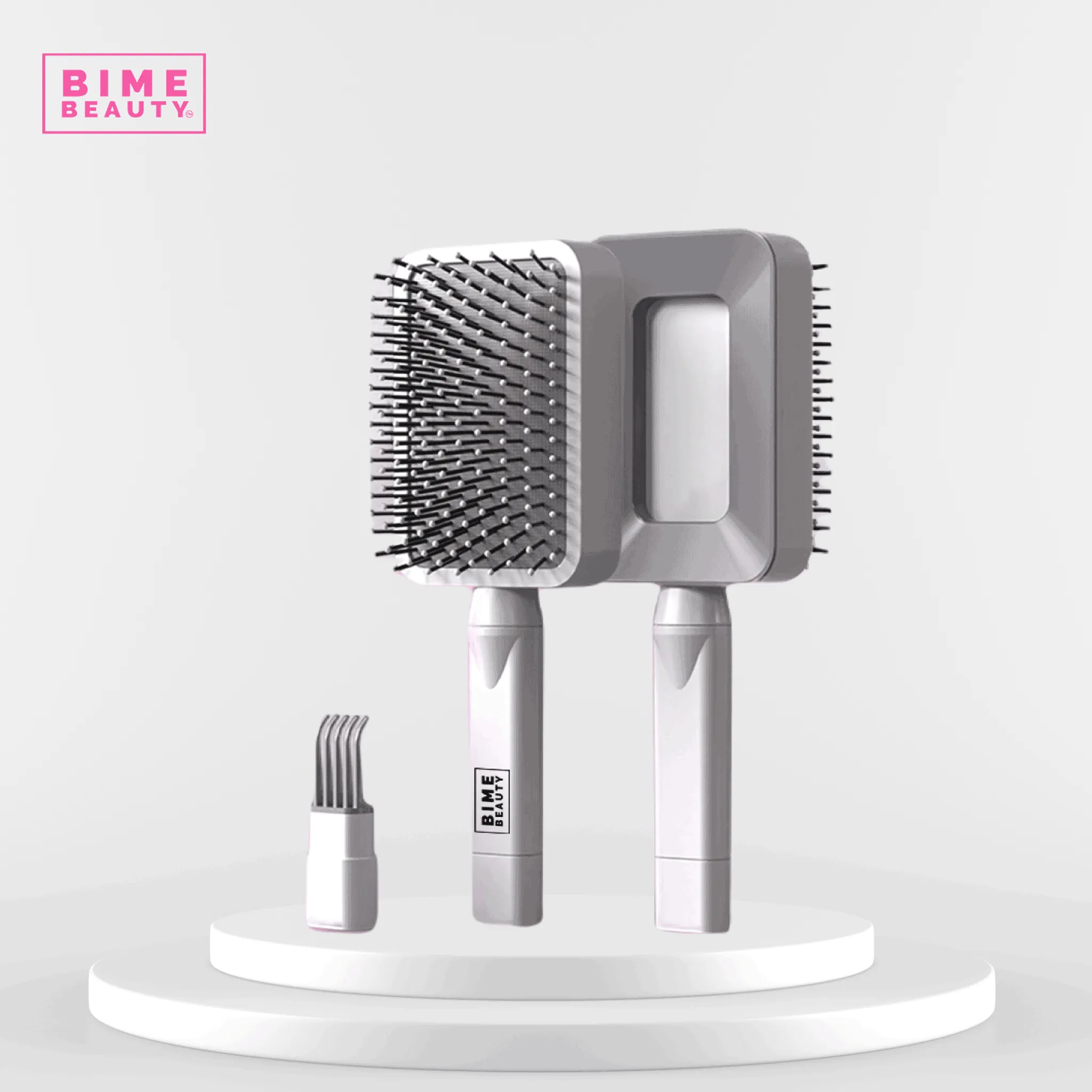 3D Self-cleaning Deluxe Rectangular Hair Brush by BimeBeauty