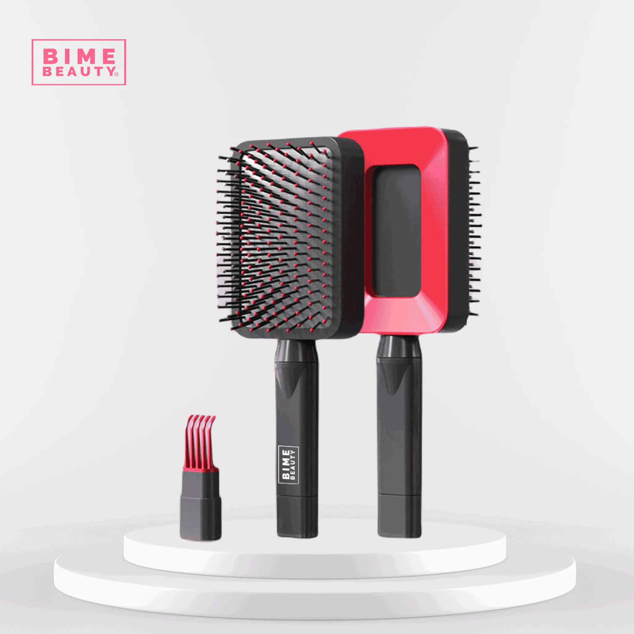 3D Self-cleaning Deluxe Rectangular Hair Brush by BimeBeauty
