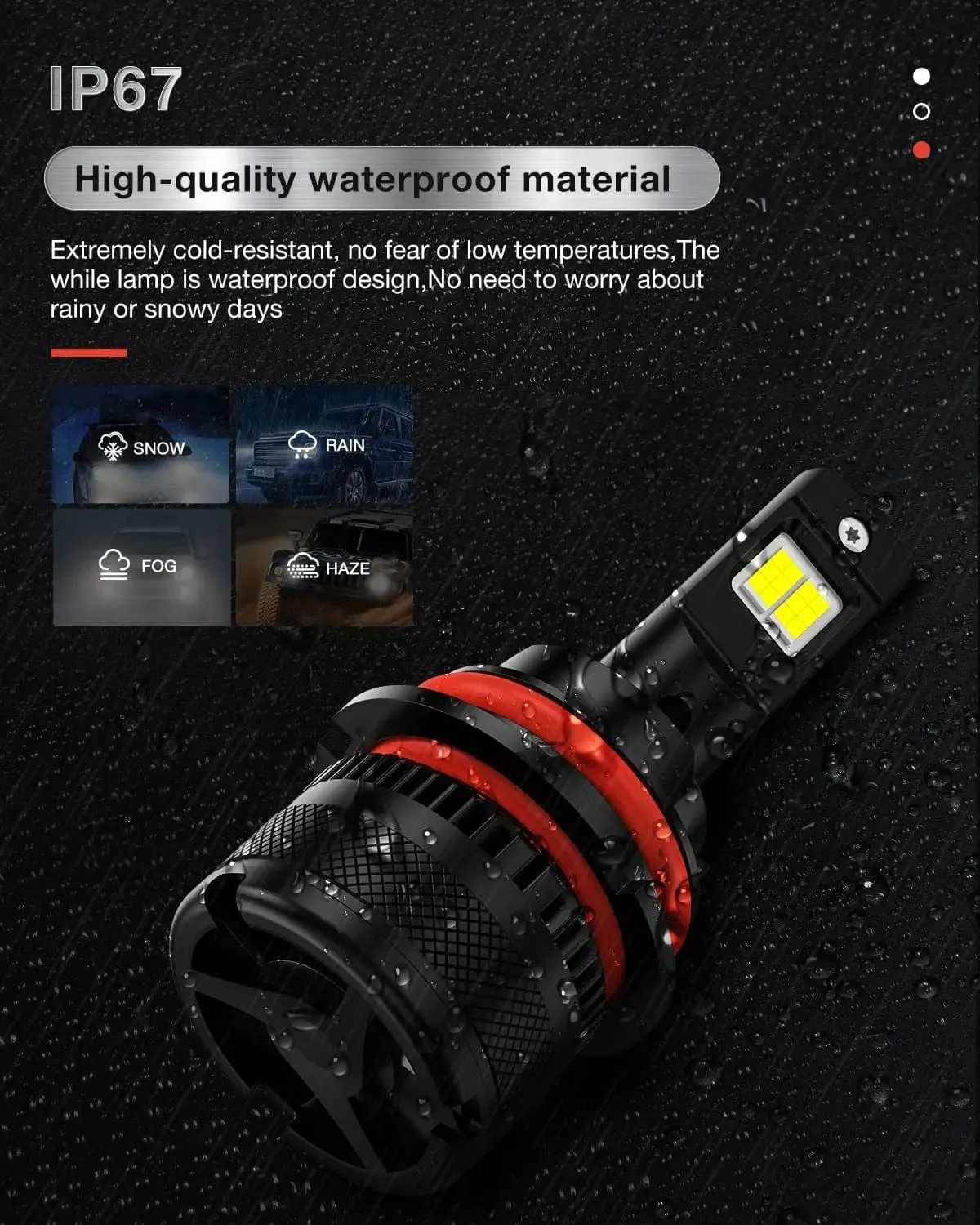 9007/HB5 LED Headlight Bulbs N40 Series 100W 20000LM 6000K IP67 | 2 BULBS