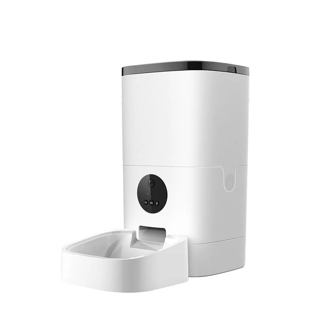 Auto Feeder Pet Automatic Camera Cat Dog Smart Hd Wifi App Food Dispenser - White