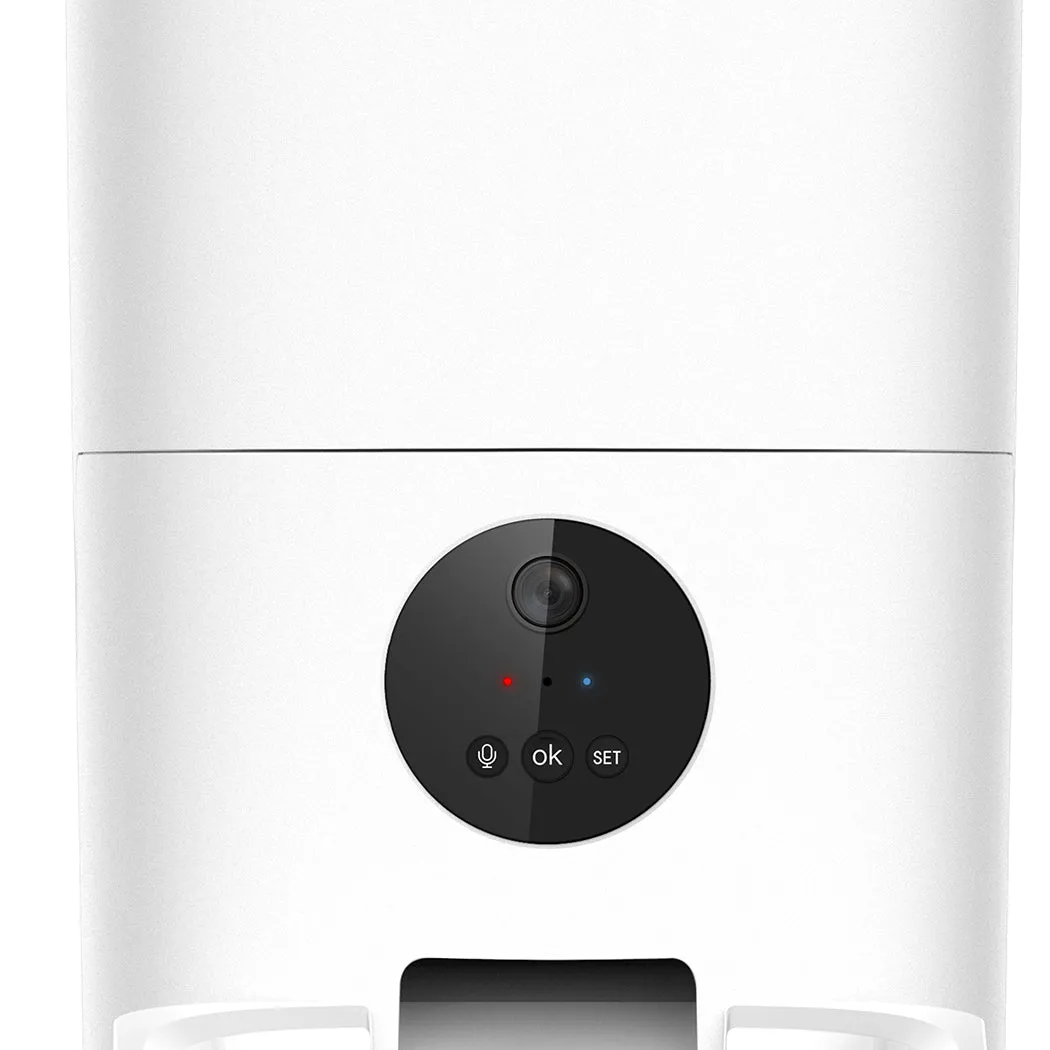 Auto Feeder Pet Automatic Camera Cat Dog Smart Hd Wifi App Food Dispenser - White