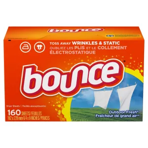 Bounce Outdoor Fresh Fabric Softener Dryer Sheets 160ct