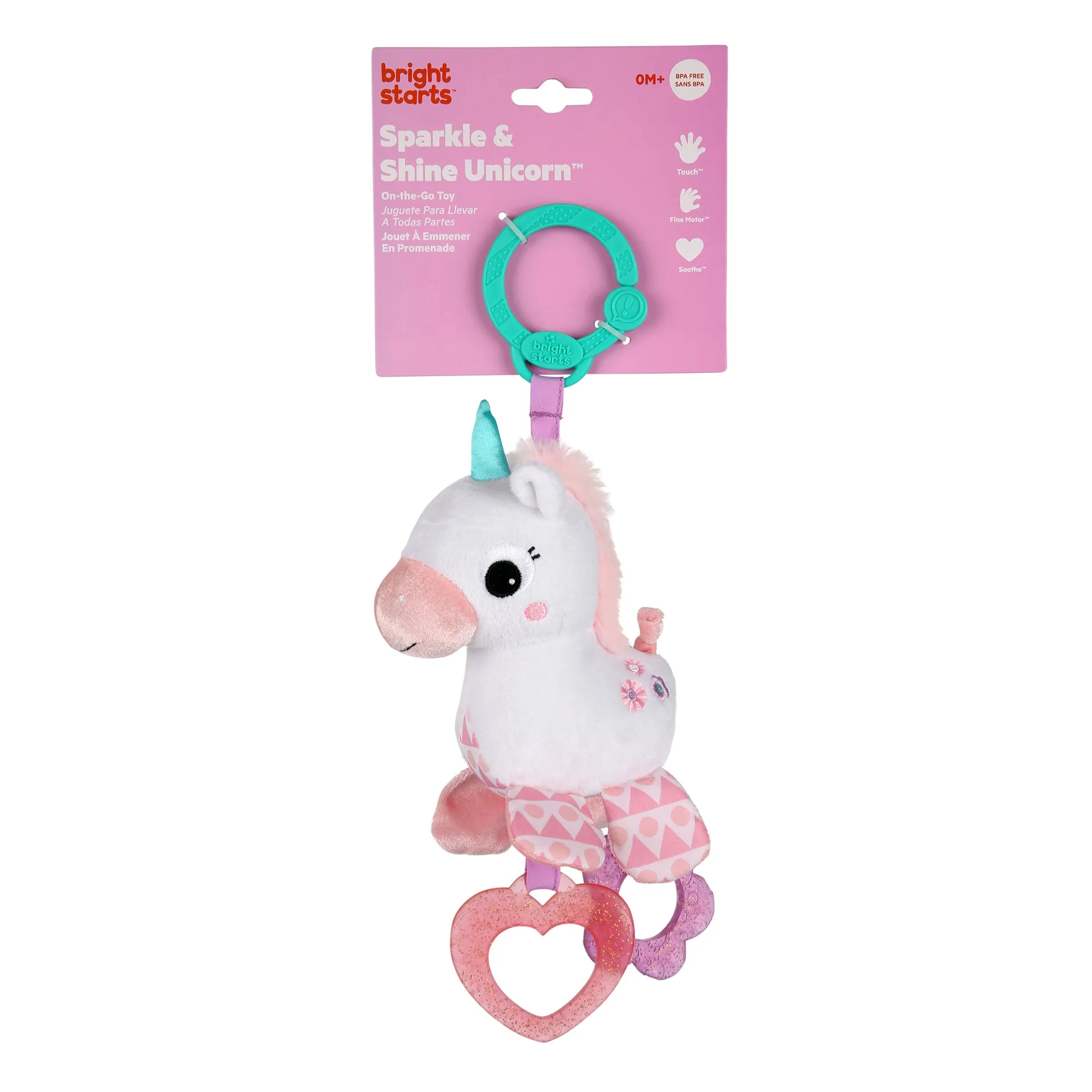 Bright Starts On-The-Go Toy Sparkle   Shine Unicorn