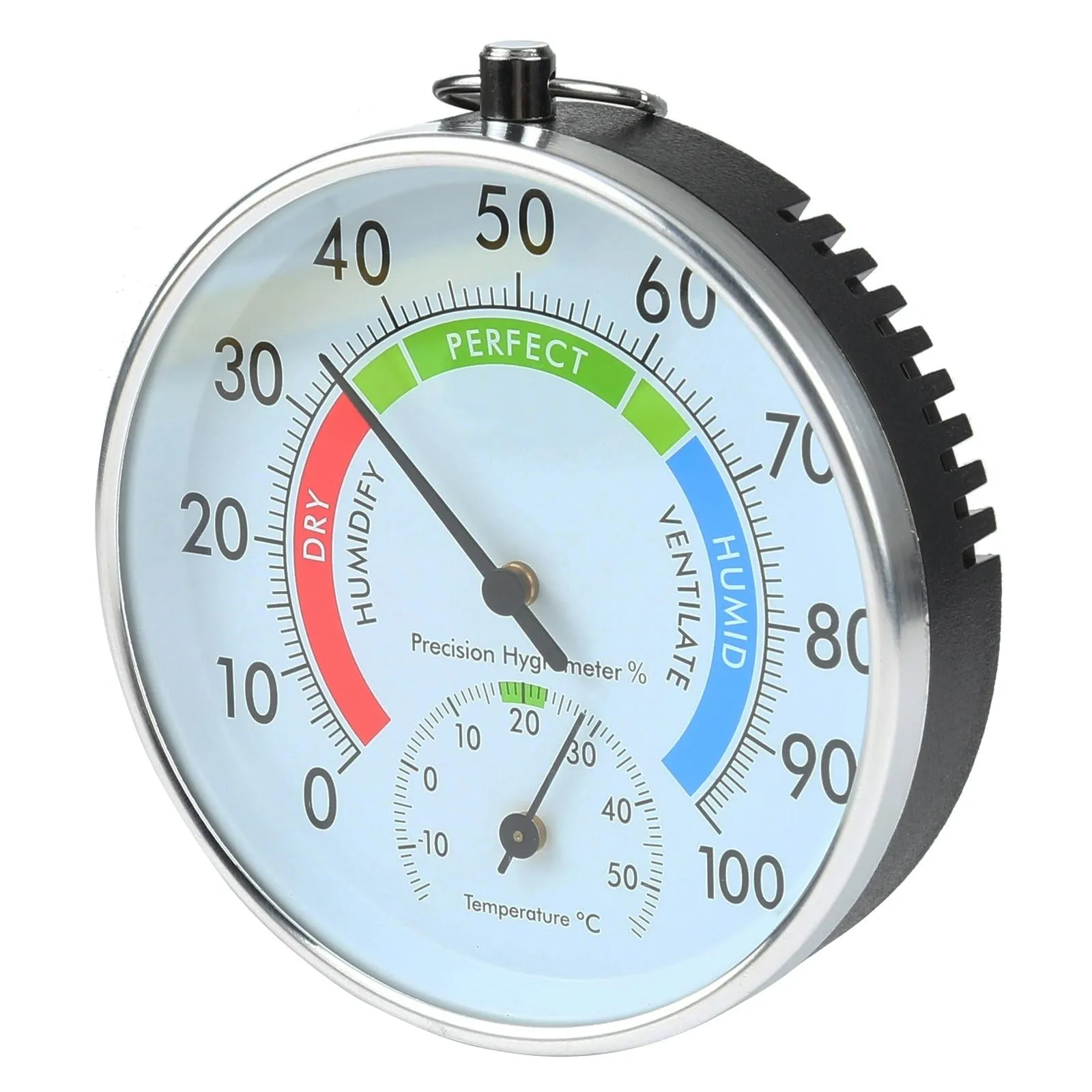 Clock Shaped Hygrometer Thermometer For Indoor / Outdoor Use