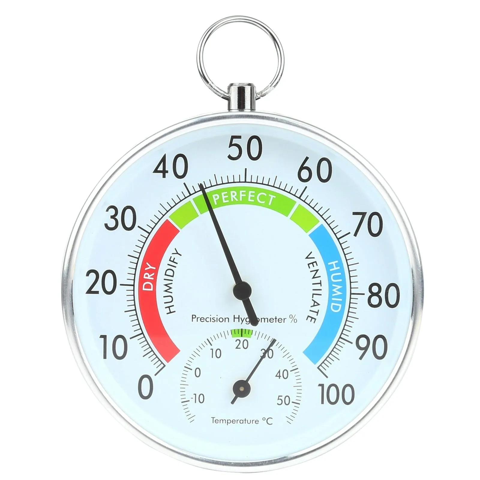 Clock Shaped Hygrometer Thermometer For Indoor / Outdoor Use