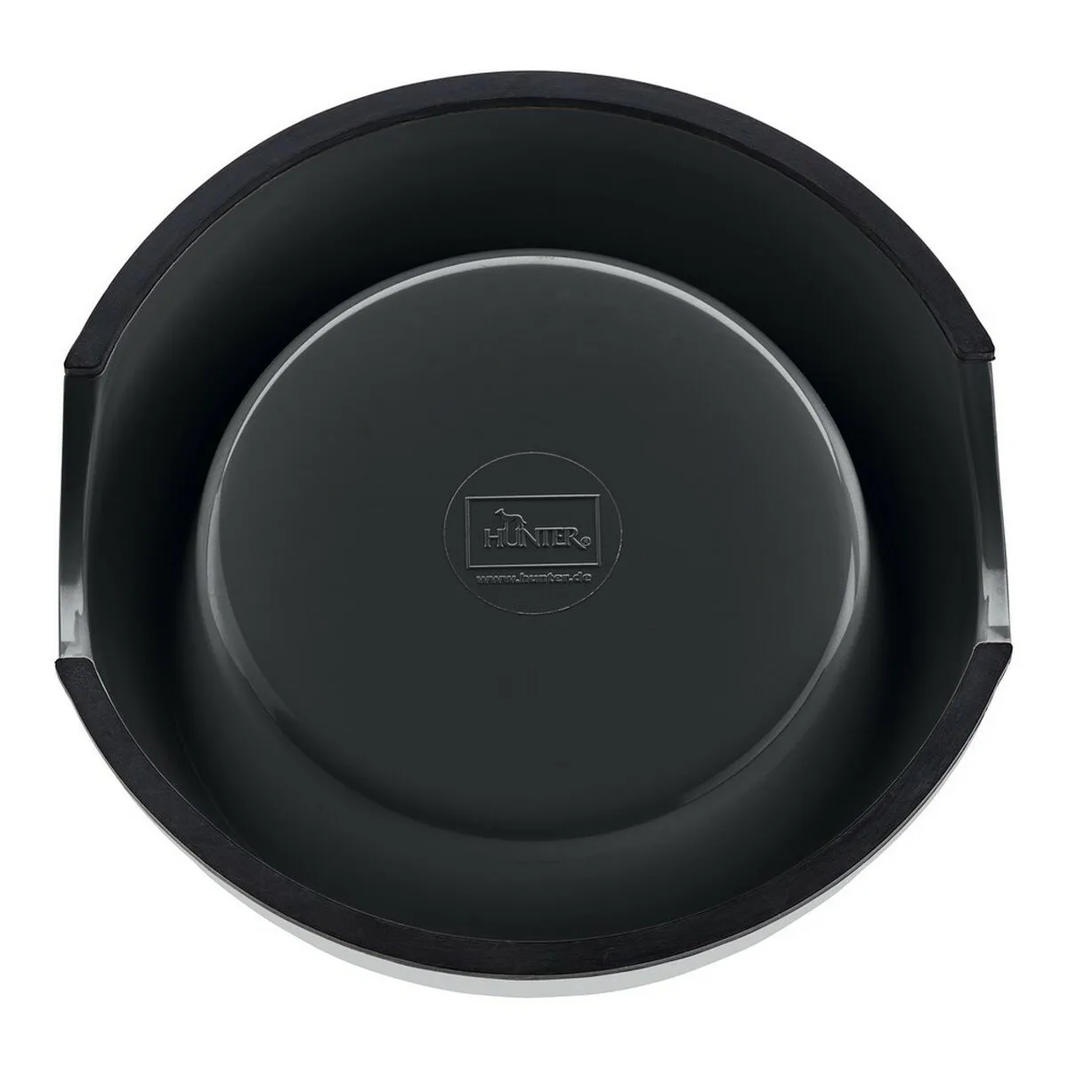 Dog Feeder Hunter Melamin Stainless Steel Black 160 Ml 14.5 x 14.5 x 7 Cm