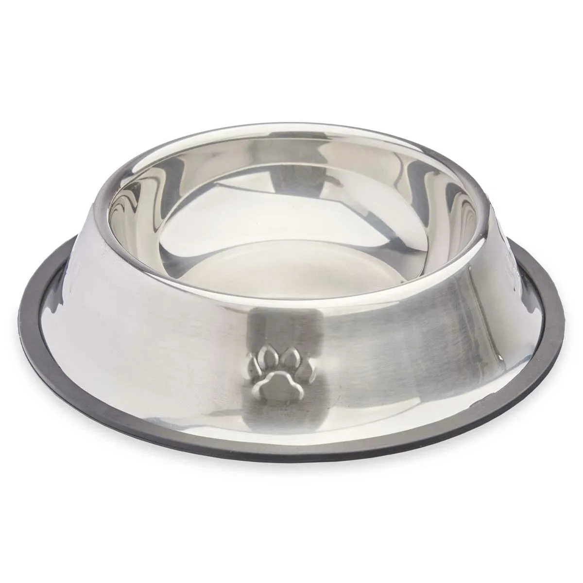 Dog Feeder Silver Grey Rubber Metal 22 x 6 x 22 Cm 12 Units