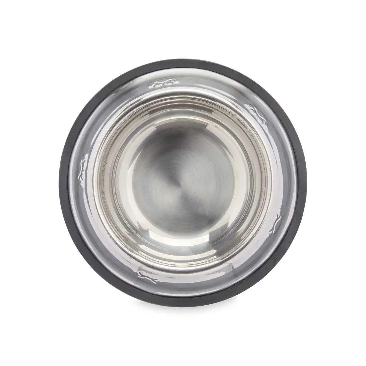 Dog Feeder Silver Grey Rubber Metal 22 x 6 x 22 Cm 12 Units