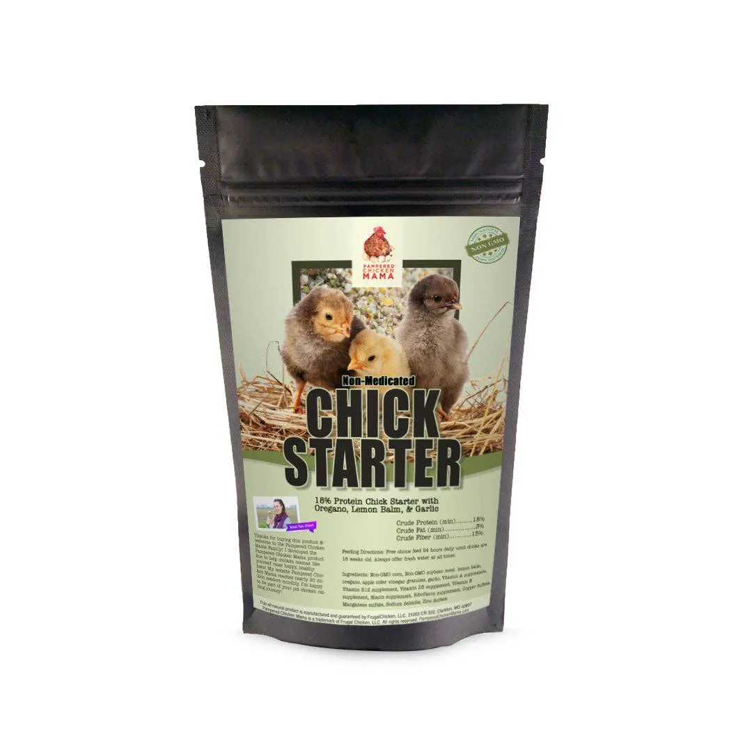Herbal Non-GMO Chick Starter & Grower Feed With Oregano & Garlic For Baby Chicks: 5 pounds