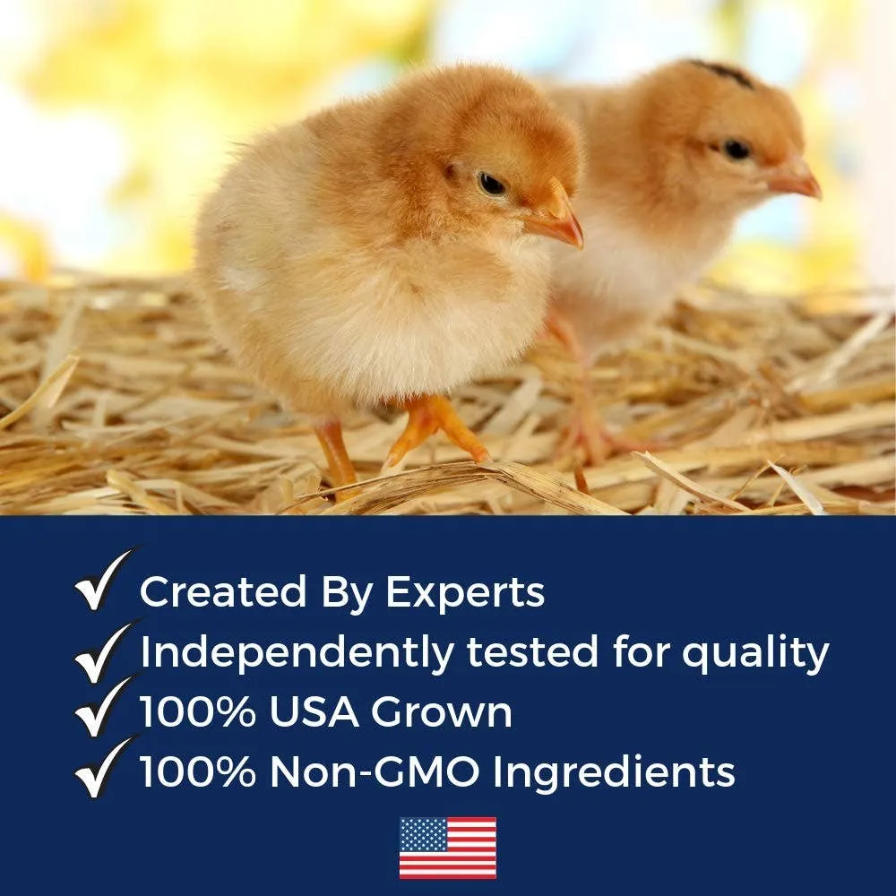 Herbal Non-GMO Chick Starter & Grower Feed With Oregano & Garlic For Baby Chicks: 5 pounds