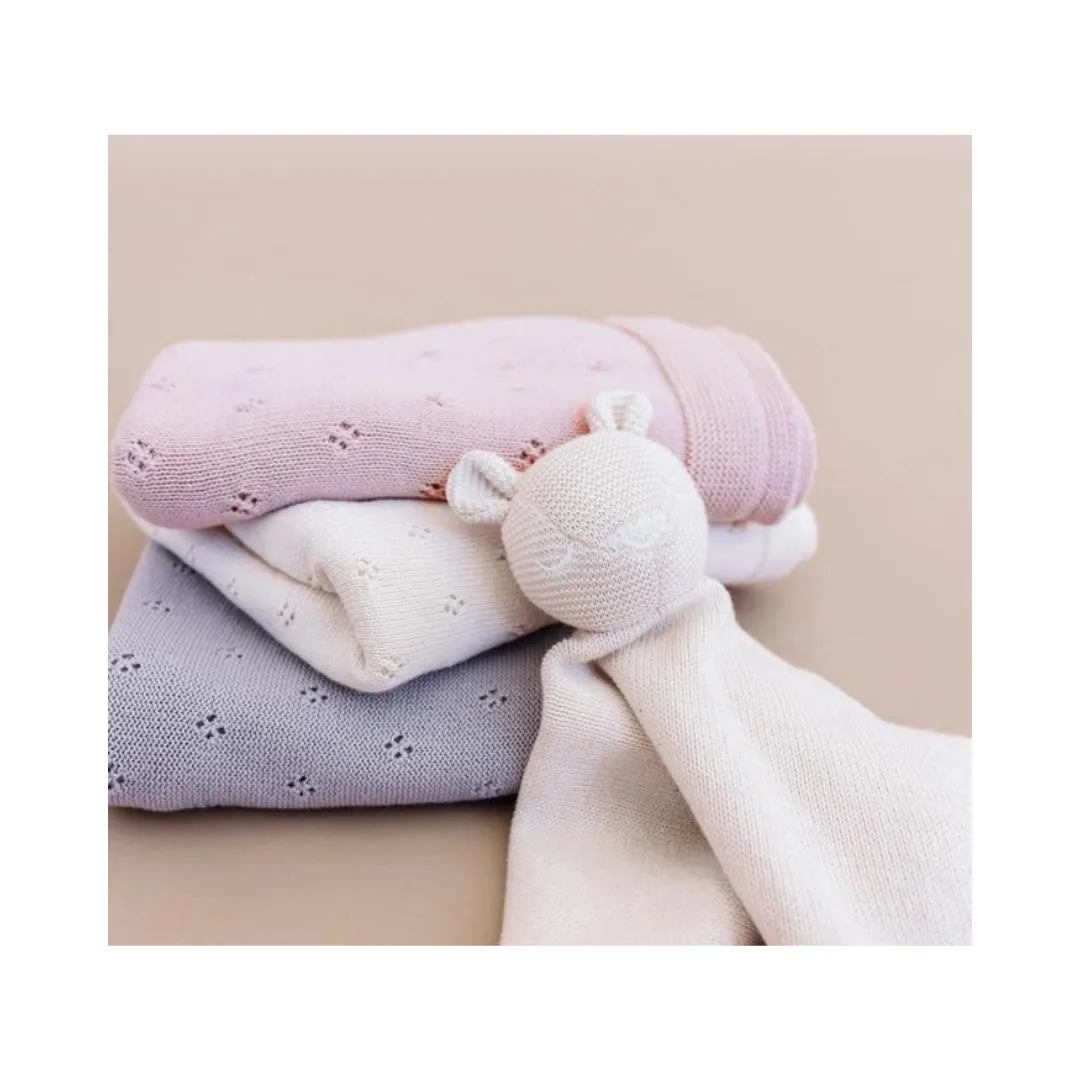 Organic Pique Blanket - Cream by The Blueberry Hill