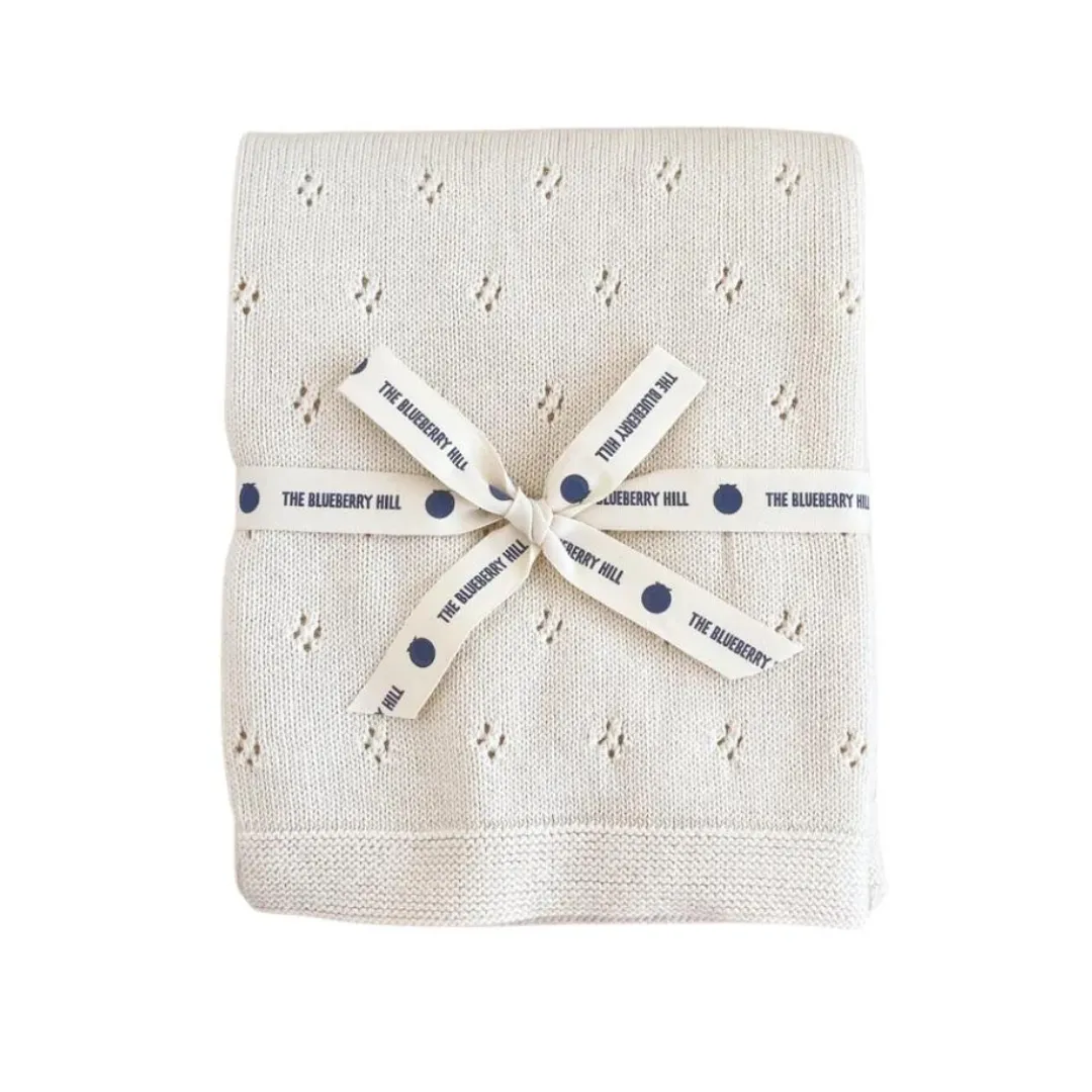 Organic Pique Blanket - Cream by The Blueberry Hill