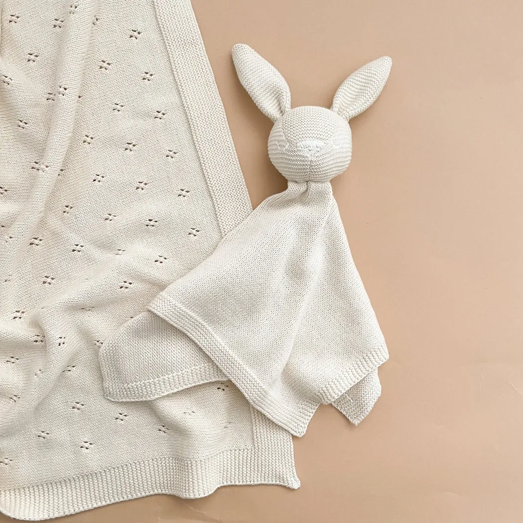 Organic Pique Blanket - Cream by The Blueberry Hill
