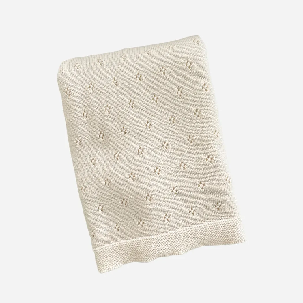 Organic Pique Blanket - Cream by The Blueberry Hill