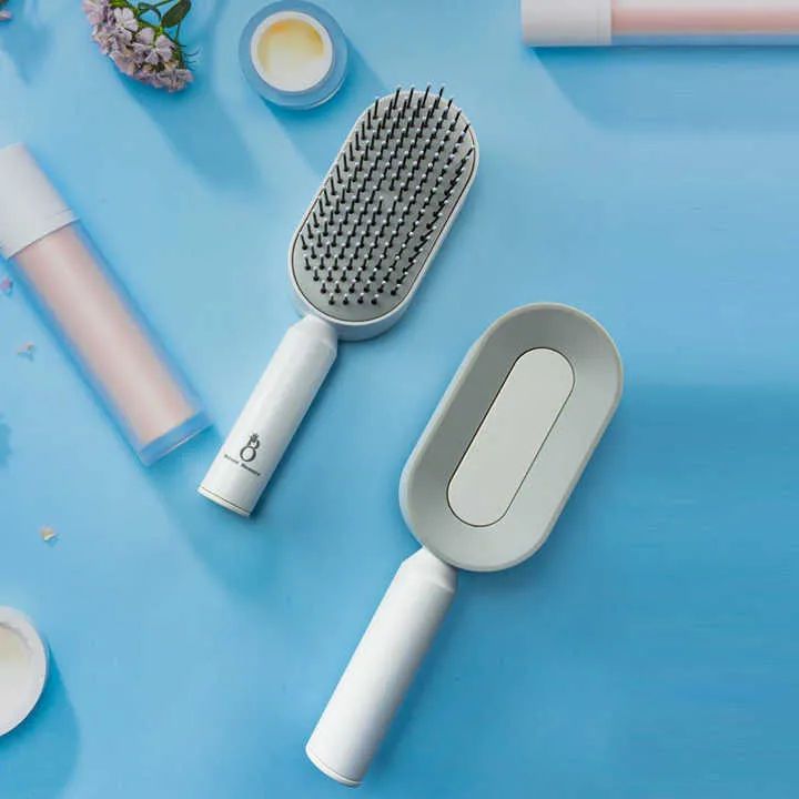 Self Cleaning Hair Brush for Women One-فرشاة شعر ذاتية التنظيف
