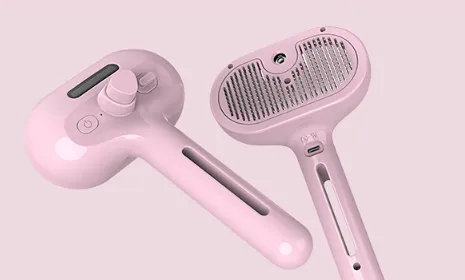 Self-Cleaning Pet Grooming Comb with Mist Humidifier - Tangle-Free Grooming for Dogs & Cats