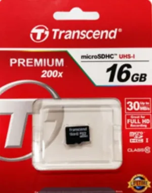 Transcend 16gb class 10 micro SDHC card