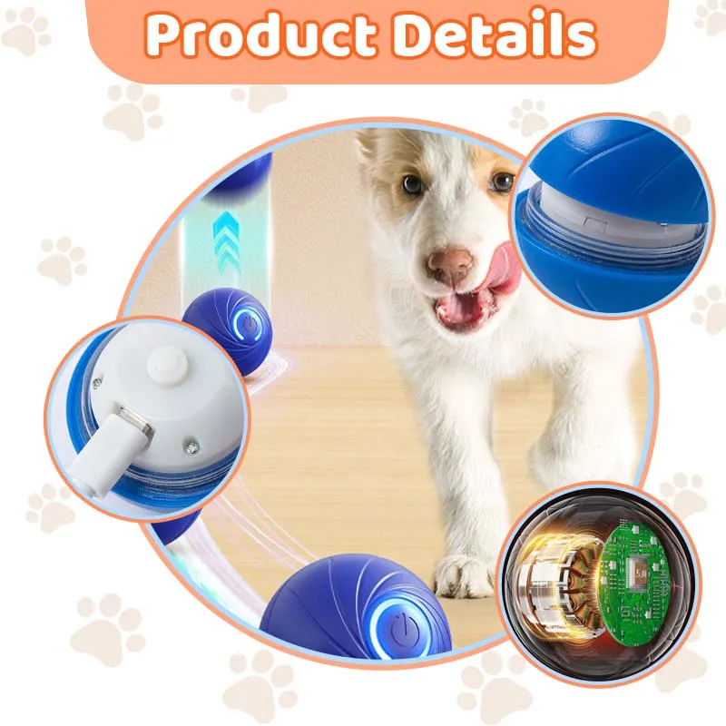 Xmas Sales - 50% OFFRechargeable Pet Interactive Motion Ball with Lights